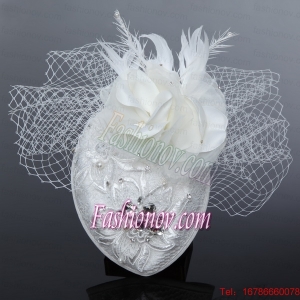 White 2014 Lovely Rhinestone Feather Hat Hair Ornament
