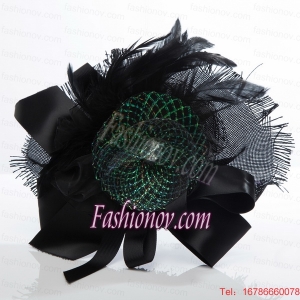 2014 Modest Beading Lace and Feather Fascinators