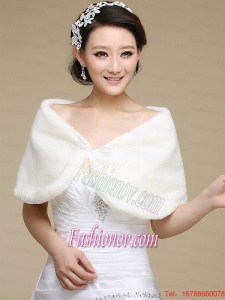 Faux Fur Open Front Shawls for Wedding Party