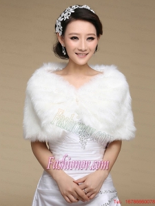 Pearl Front Closure Rabbit Fur 2015 Pretty Shawls