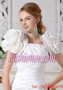 Gorgeous Hand Made Flowers Jacket in White