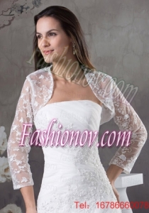 White Long Sleeves Jacket With Lace