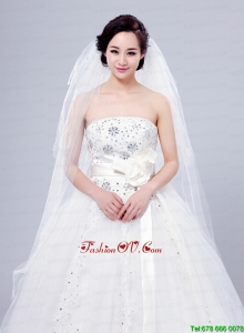Cheap Four-Tier Cut Edge Drop Veil Wedding Veils