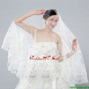 Two-Tier Lace Edge Wedding Veil for Wedding Party