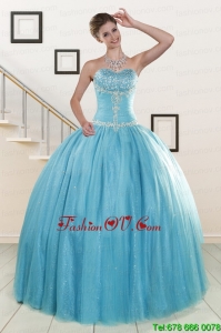 New Style 2015 Sweetheart Ball Gown Quinceanera Dresses