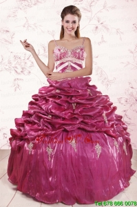 Lovely Appliques Quinceanera Dresses with Spaghetti Straps