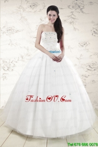 Lovely White Quinceanera Dresses with Appliques