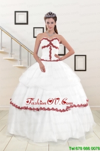 2015 Modern Ball Gown Quinceanera Dresses with Appliques