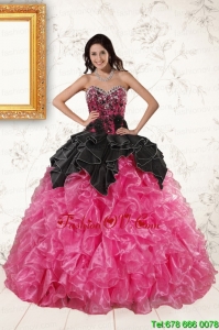 New Style Multi Color Ball Gown Ruffled Quinceanera Dresses