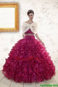 2015 Sweetheart Unique Quinceanera Gown with Beading and Ruffles
