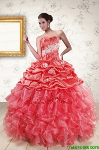 Unique Sweetheart Beading Quinceanera Dresses in Watermelon