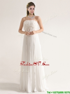 2016 Elegant Empire Strapless Wedding Dresses with Ruffles