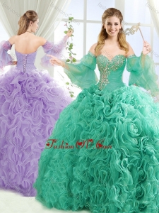Best Beaded Big Puffy Detachable Quinceanera Dresses with Brush Train