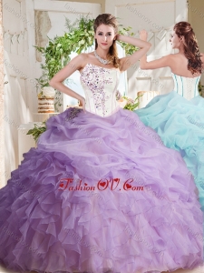 Fashionable Asymmetrical Visible Boning Beaded New style Quinceanera Dresses with Ruffles and Bubbles
