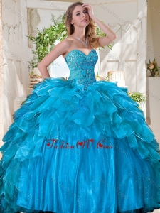 New Arrivals Beaded Bodice and Ruffled Modern Quinceanera Dresses in Tulle