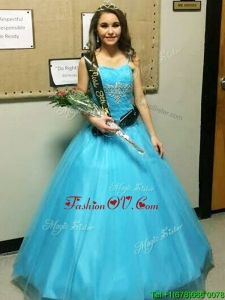 Discount Strapless Big Puffy Quinceanera Dress with Beading and Appliques