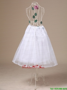 White Tulle Tea Length Unique Wedding Petticoat