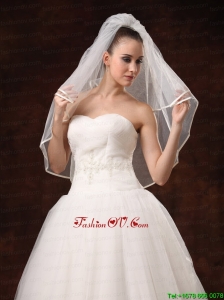 2 Layers Elbow Length Beautiful Wedding Veil