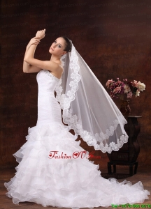 Lace Appliques Tulle Graceful Wedding Veil