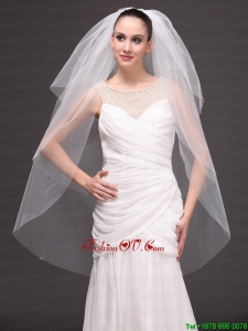 Three-tier Tulle Drop Veil For Wedding On Sale