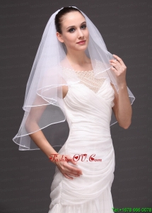 Two-tier Tulle Ribbon Edge Wedding Veil On Sale