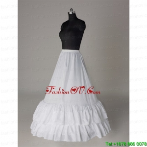 Affordable Organza Floor Length Wedding Petticoat in White