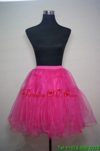 Unique Organza Mini Length Prom Petticoat in Hot Pink