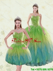 Luxurious Multi Color Detachable Quinceanera Skirts with Appliques and Ruffles