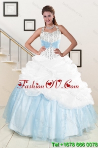 2015 Lovely Multi Color Dresses for Quince with Pick Ups and Beading