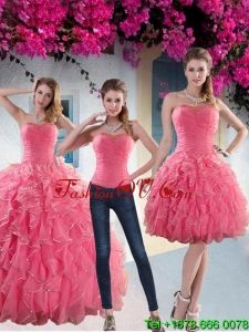New style Custom Made Paillette Quince Dresses with Strapless for 2015