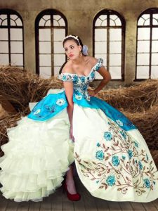 Chic Floor Length Ball Gowns Sleeveless Multi-color Quinceanera Gown Lace Up