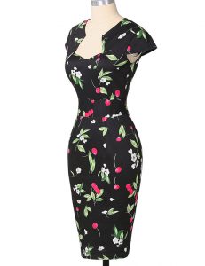 On Sale Multi-color Zipper Strapless Pattern Printed Cap Sleeves