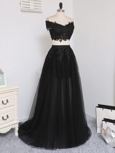 Dazzling Sleeveless Zipper Floor Length Beading Prom Evening Gown