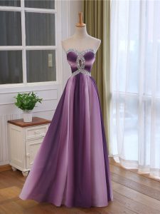 Multi-color Empire Chiffon and Printed Sweetheart Sleeveless Beading and Ruching Lace Up Formal Dresses