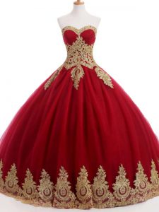 Wine Red Sleeveless Organza and Taffeta and Chiffon Lace Up Quinceanera Gowns for Sweet 16 and Quinceanera