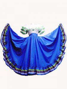 Royal Blue Lace Up Off The Shoulder Ruffled Layers 15th Birthday Dress Taffeta Short Sleeves