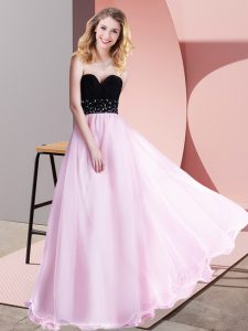 Lilac Tulle Lace Up Prom Gown Sleeveless Floor Length Beading