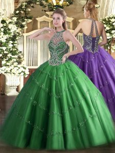 Trendy Sleeveless Beading Lace Up 15 Quinceanera Dress