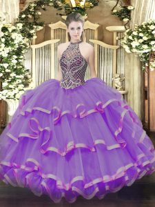 Vintage Ball Gowns Sleeveless Eggplant Purple 15th Birthday Dress Lace Up
