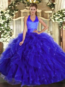Admirable Sleeveless Lace Up Floor Length Ruffles Sweet 16 Quinceanera Dress