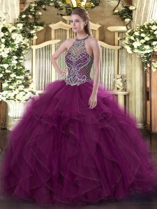 Low Price Sleeveless Beading Lace Up Ball Gown Prom Dress