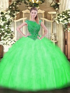 Designer Sleeveless Tulle Zipper Sweet 16 Quinceanera Dress for Sweet 16 and Quinceanera