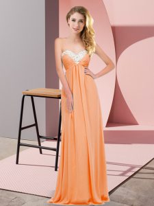 Elegant Orange Red Prom Dress Prom and Party with Ruching Sweetheart Sleeveless Lace Up