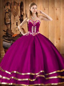 Glorious Sleeveless Embroidery Lace Up Sweet 16 Dress