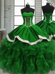Deluxe Floor Length Ball Gowns Sleeveless Quinceanera Dress Lace Up