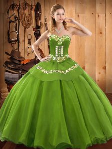 Classical Floor Length Ball Gowns Sleeveless Green Vestidos de Quinceanera Lace Up