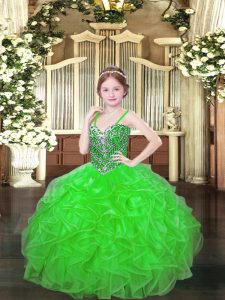 Floor Length Ball Gowns Sleeveless Custom Made Pageant Dress Lace Up