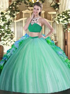 Floor Length Ball Gowns Sleeveless Multi-color Quince Ball Gowns Backless