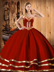 Sexy Floor Length Ball Gowns Sleeveless Wine Red Quinceanera Dresses Lace Up