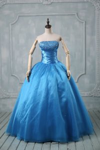 Sleeveless Beading and Sequins Lace Up Quinceanera Dress